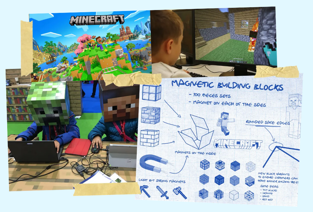 Magnetic Building Blocks Mine World Magnet Cube Set