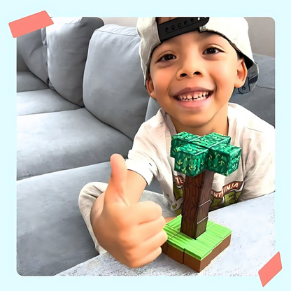 Magnetic Building Blocks Mine World Magnet Cube Set