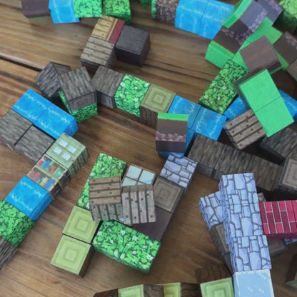 Magnetic Building Blocks Mine World Magnet Cube Set