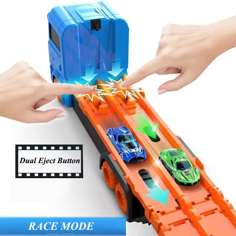 Large Car Transporter Truck with Folding Race Track