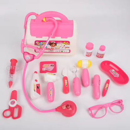 Children's 16 piece set with sound and light medicine box