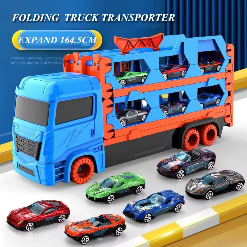 Large Car Transporter Truck with Folding Race Track