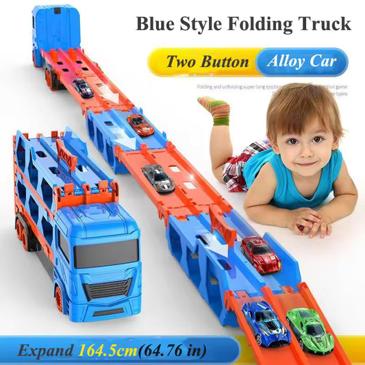 Large Car Transporter Truck with Folding Race Track