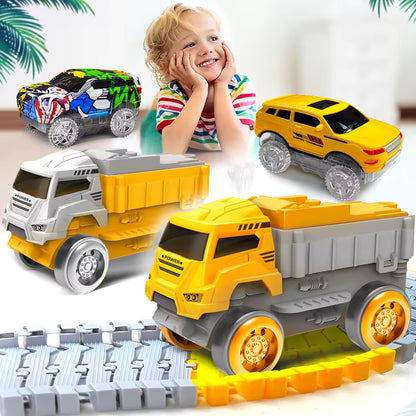 Magic Track Toy with Engineering Cars.