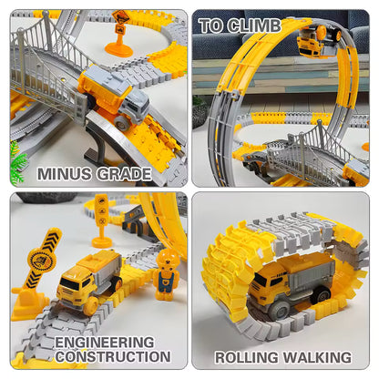 Magic Track Toy with Engineering Cars.