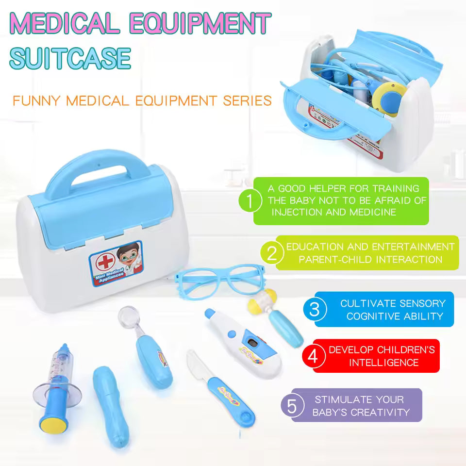 Children's 16 piece set with sound and light medicine box