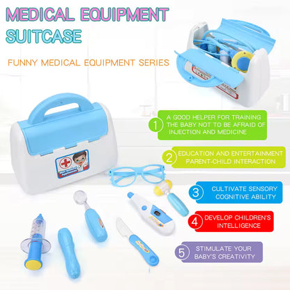 Children's 16 piece set with sound and light medicine box