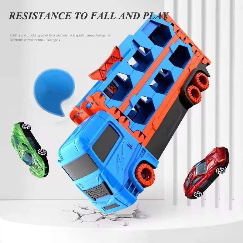 Large Car Transporter Truck with Folding Race Track