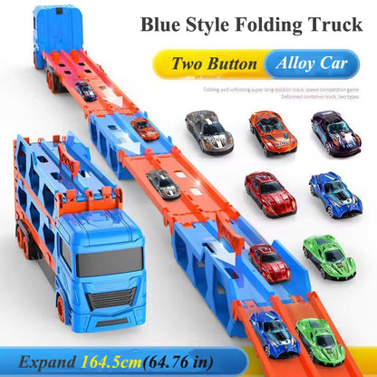 Large Car Transporter Truck with Folding Race Track