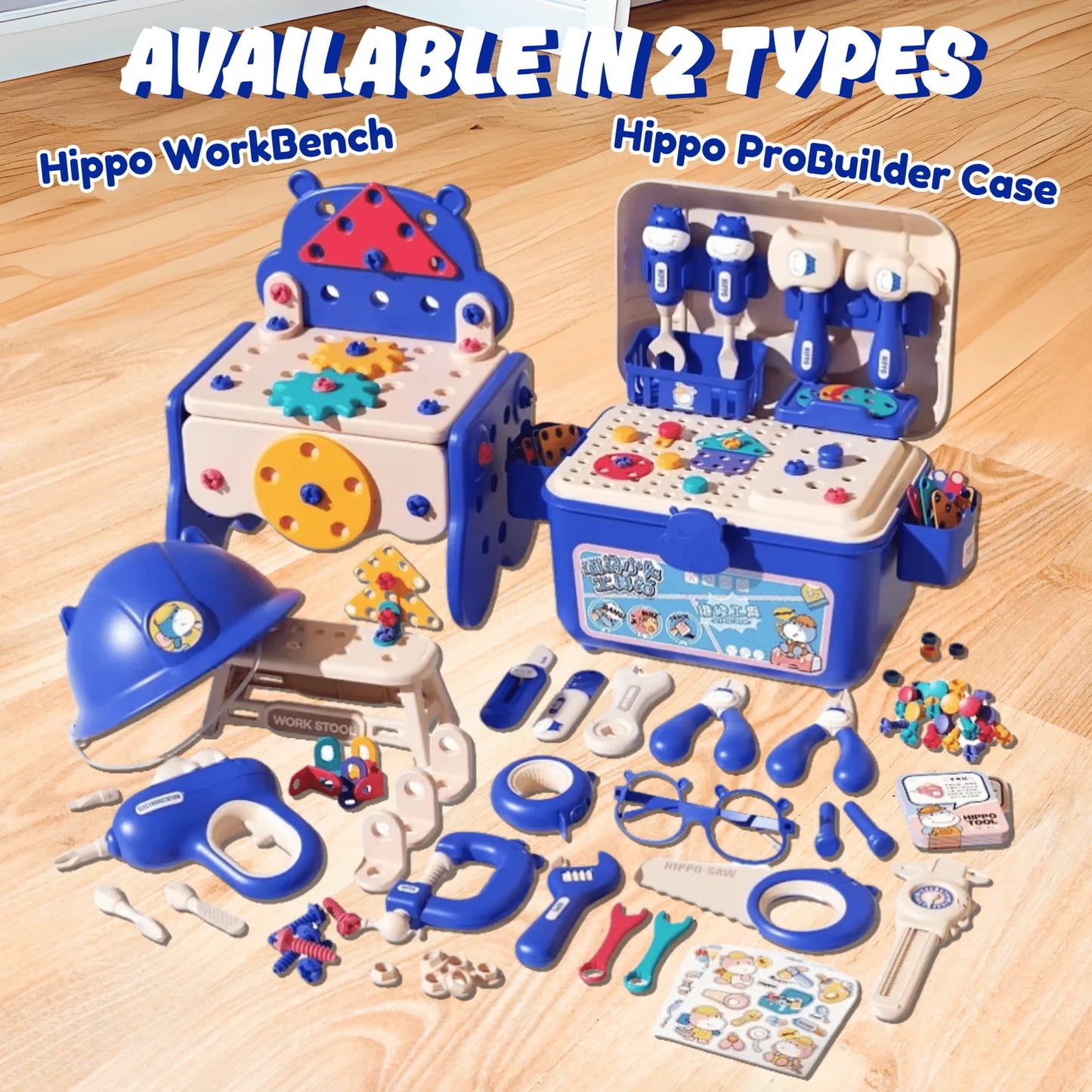 Hippo All-in-one Tool Hub DIY Montessori Tool Box Set