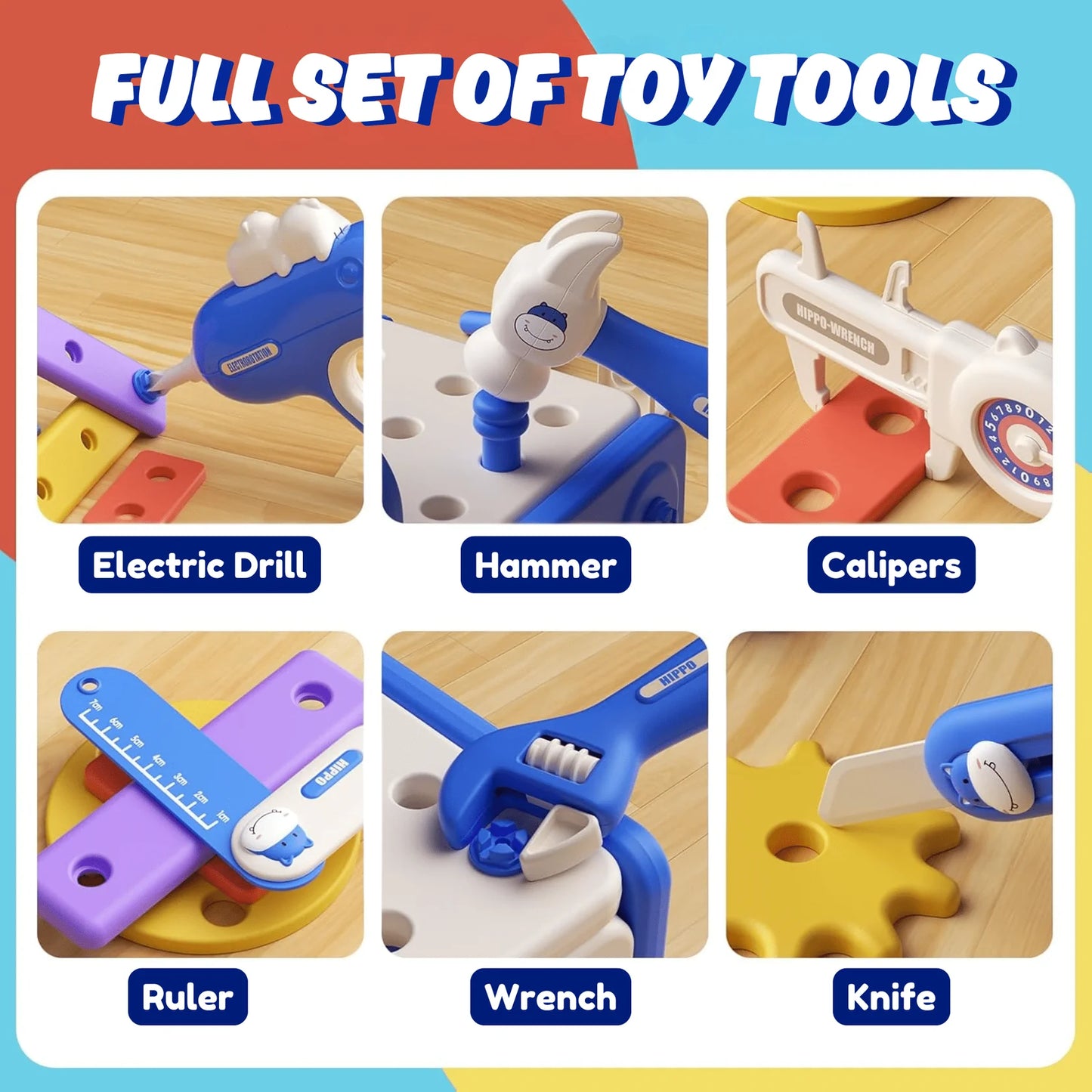 Hippo All-in-one Tool Hub DIY Montessori Tool Box Set