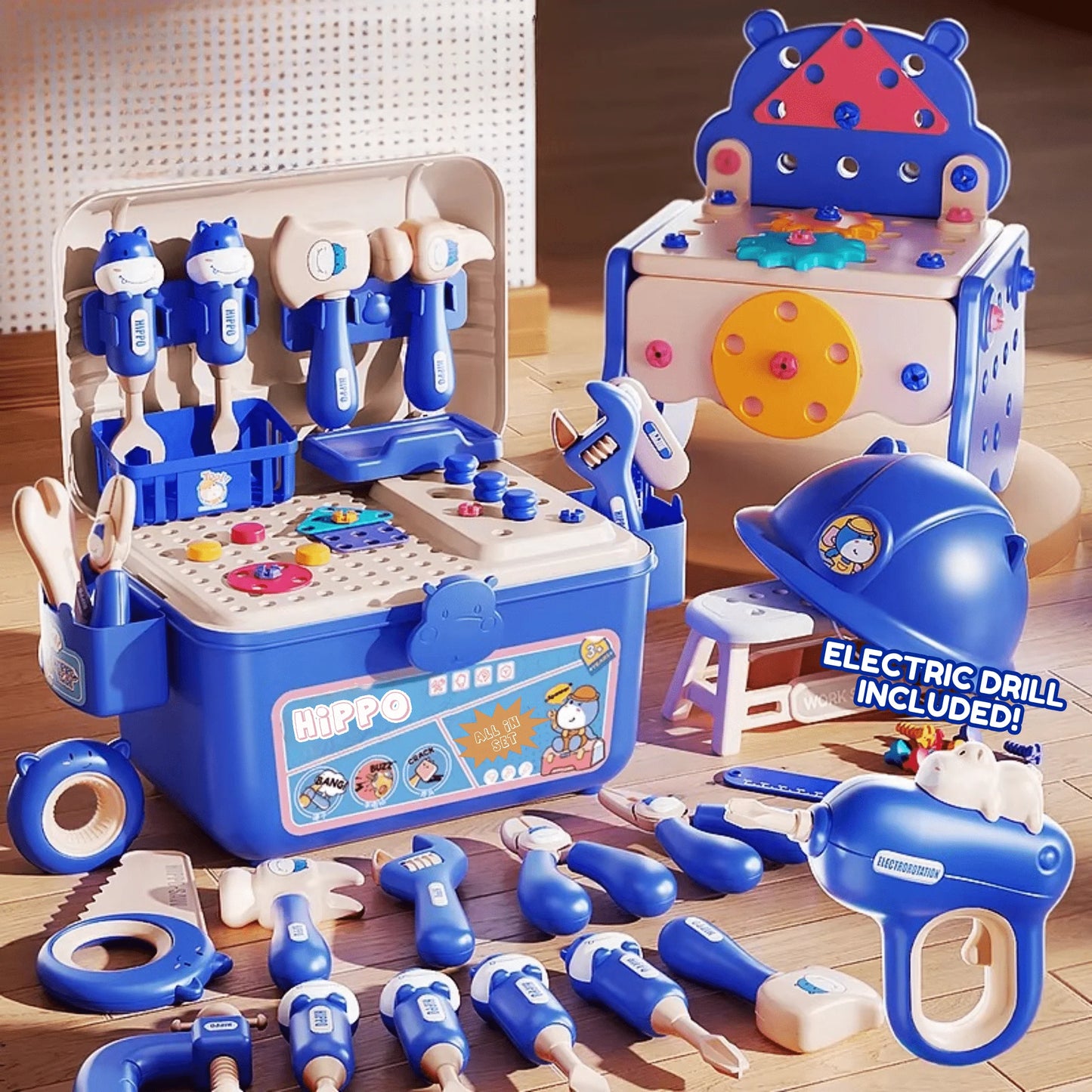 Hippo All-in-one Tool Hub DIY Montessori Tool Box Set