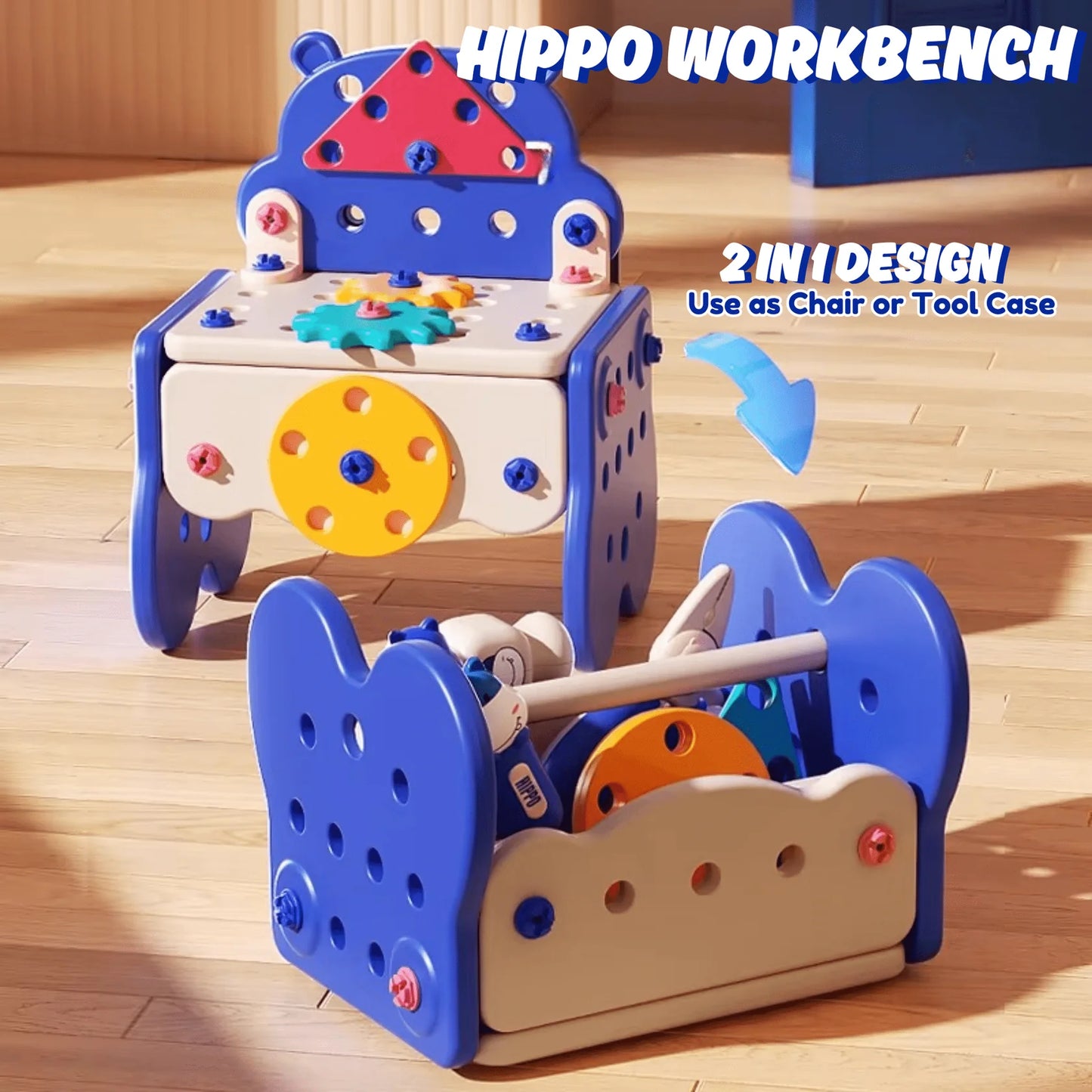 Hippo All-in-one Tool Hub DIY Montessori Tool Box Set