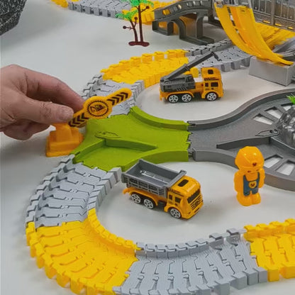 Magic Track Toy with Engineering Cars.