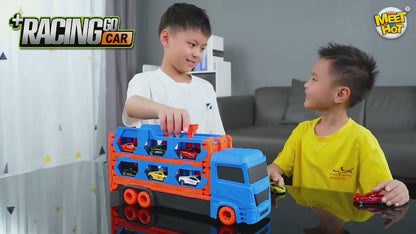 Large Car Transporter Truck with Folding Race Track
