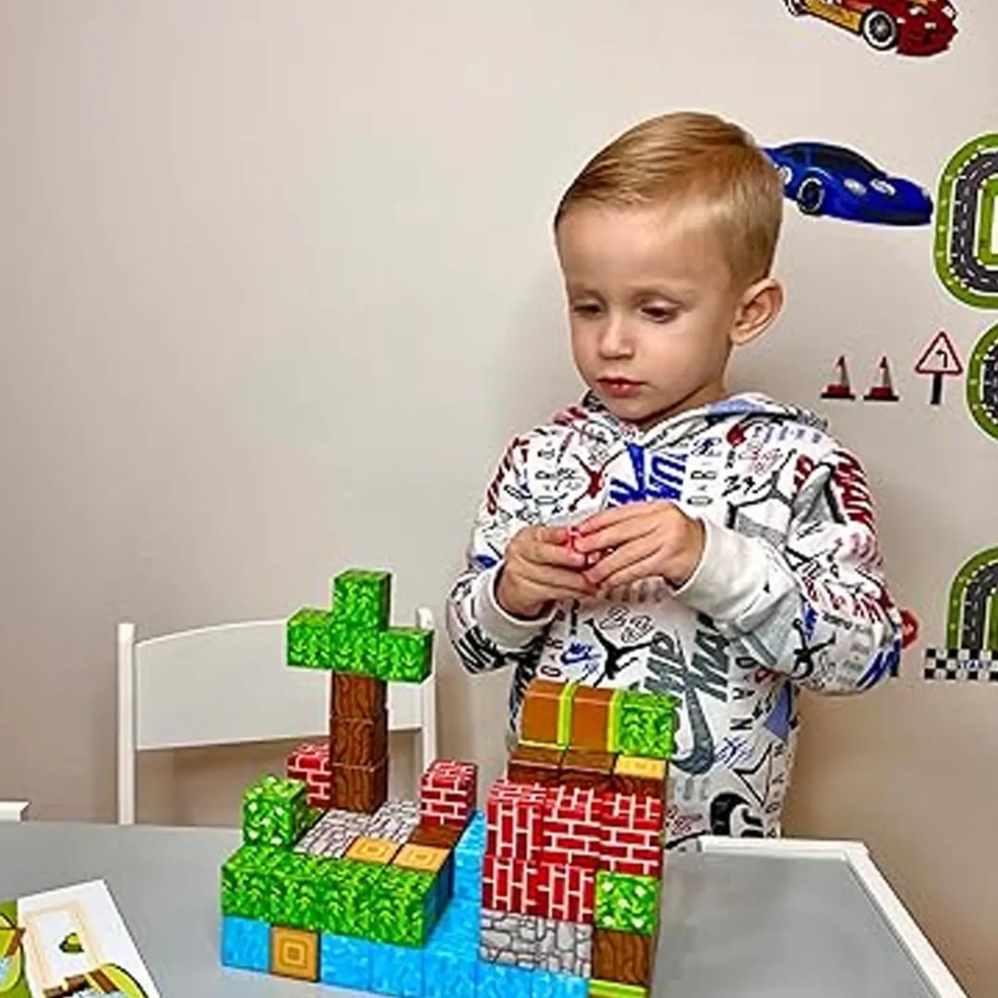 Magnetic Building Blocks Mine World Magnet Cube Set