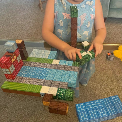 Magnetic Building Blocks Mine World Magnet Cube Set